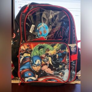 NWT Minecraft Boys 16”  5-Piece Backpack Set with iconic superhero design.